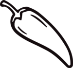 Chili Pepper SVG Bold Outline Vector