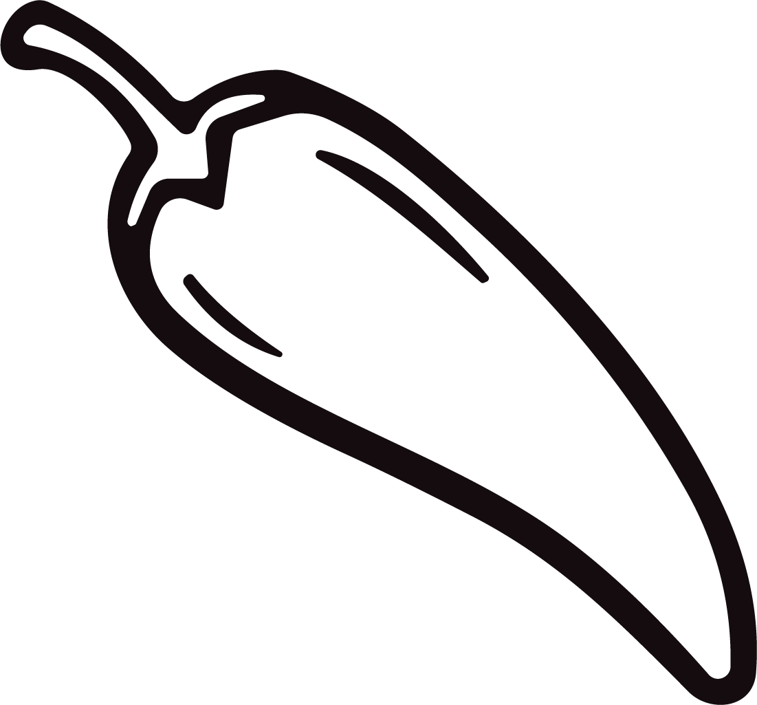 Chili Pepper SVG Bold Outline Vector - Image 1