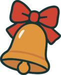Christmas Bell SVG Festive Ribbon Vector