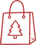 Christmas Gift Bag SVG Festive Outline Vector