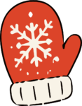 Christmas Mitten SVG Cozy Snowflake Vector