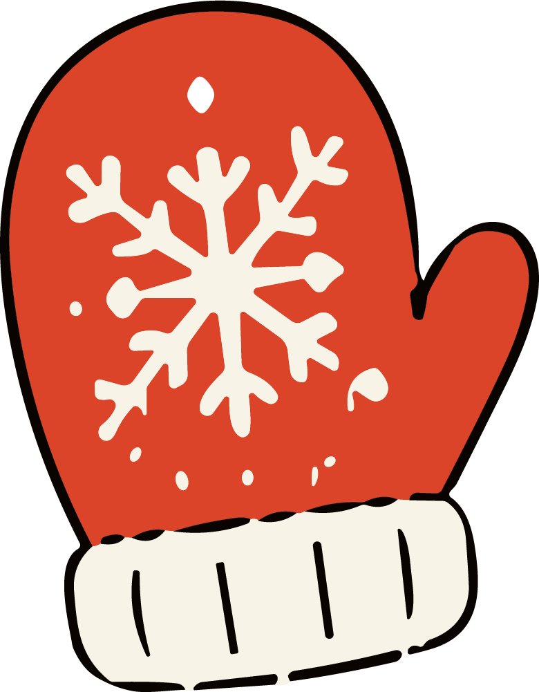 Christmas Mitten SVG Cozy Snowflake Vector