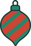Christmas Ornament SVG Striped Holiday Vector
