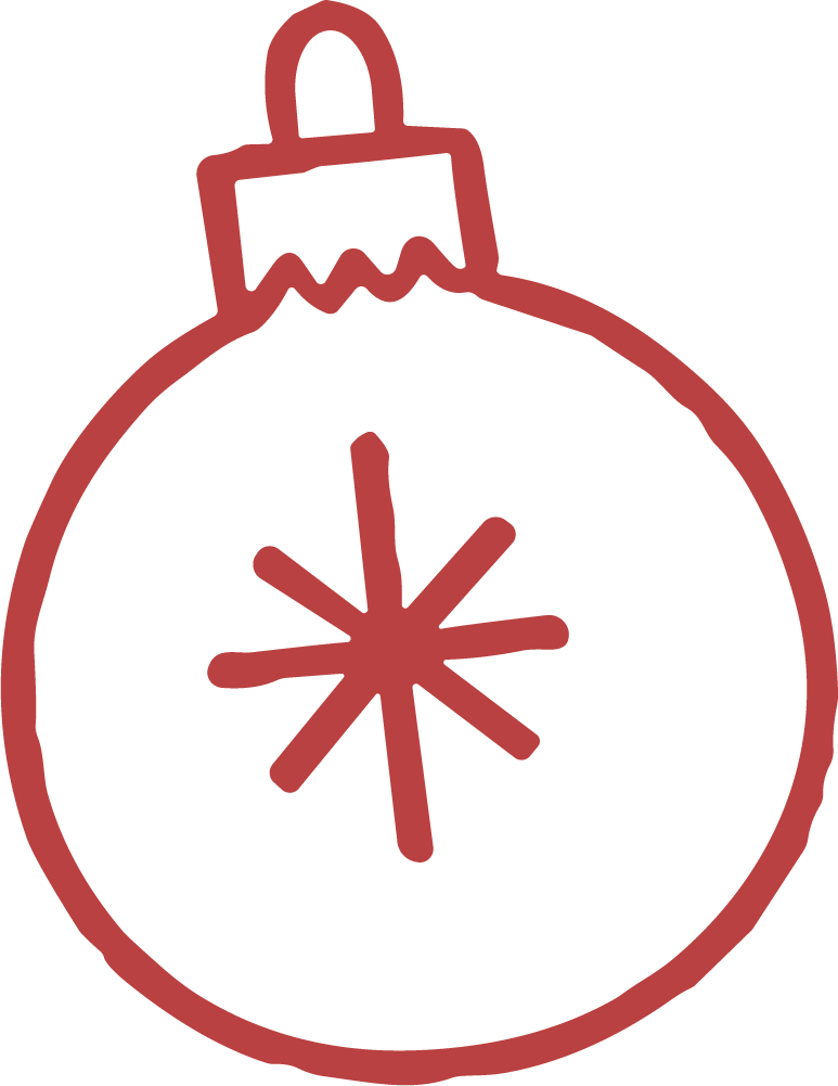 Christmas Ornament SVG Sketchy Outline Vector
