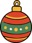 Christmas Ornament SVG Striped Holiday Vector