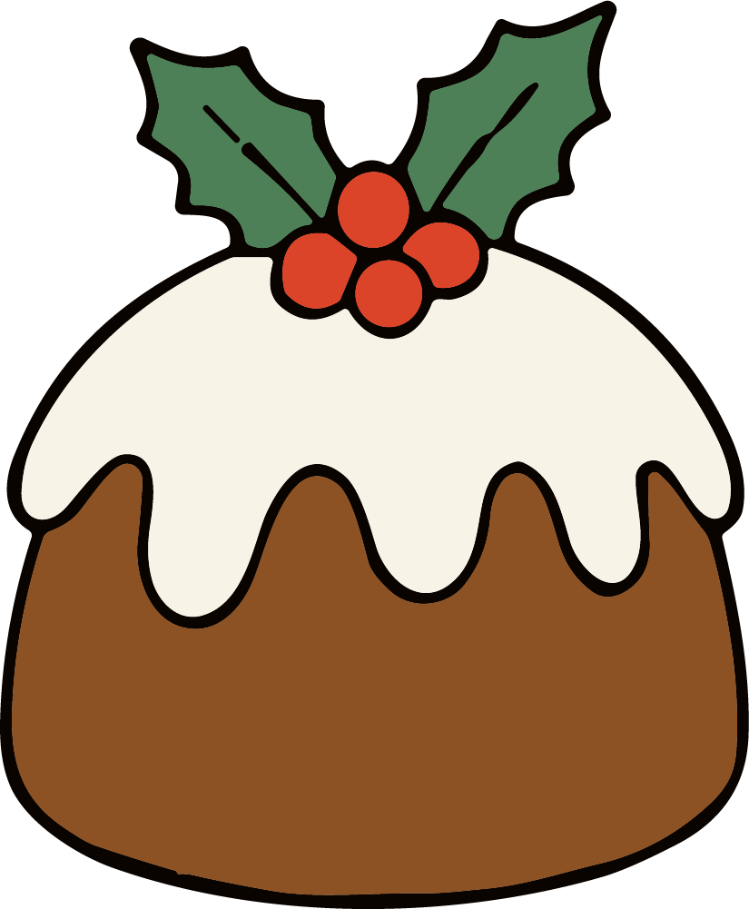 Christmas Pudding SVG Festive Dessert Vector