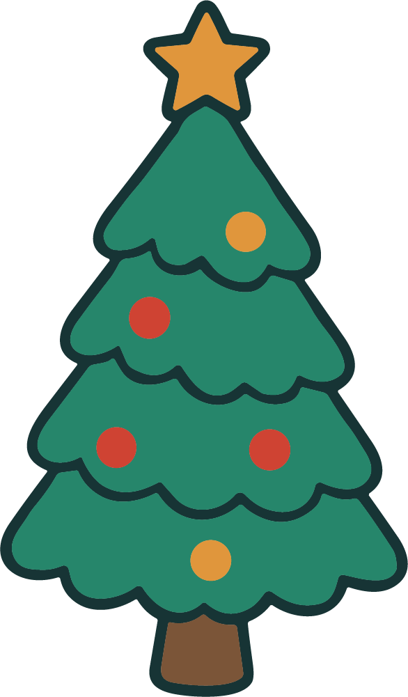 Christmas Tree SVG Cheerful Holiday Vector