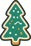 Christmas Tree Cookie SVG Frosted Holiday Vector