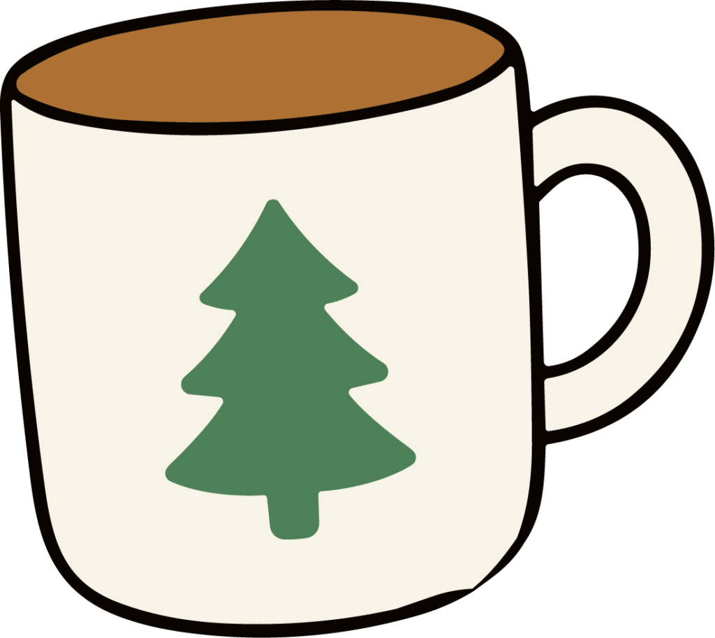 Christmas Tree Mug SVG Cozy Cocoa Vector