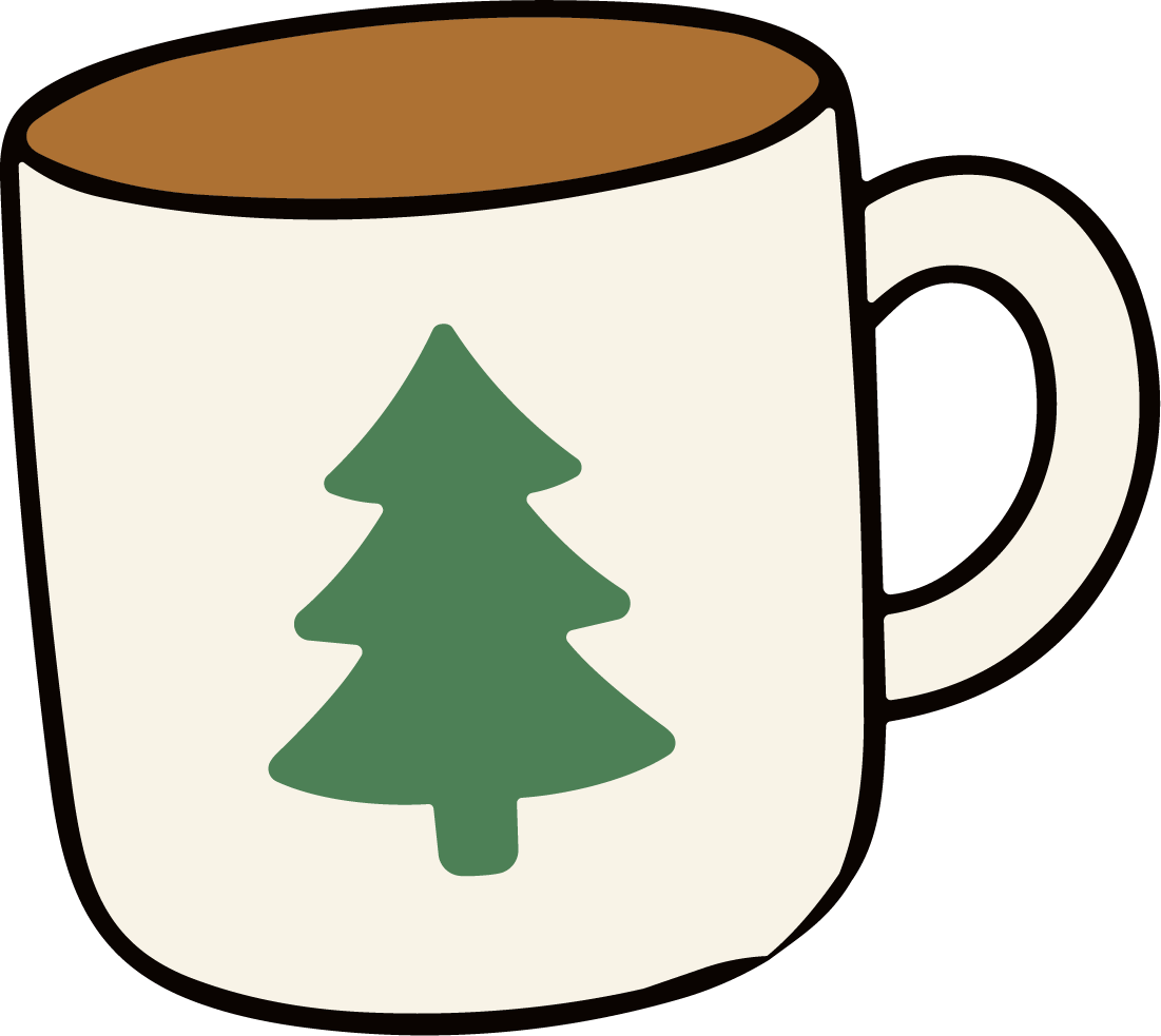 Christmas Tree Mug SVG Cozy Cocoa Vector - Image 1
