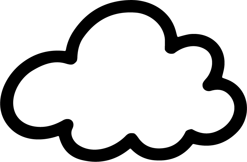 Cloud Outline SVG Bold Simplicity Vector