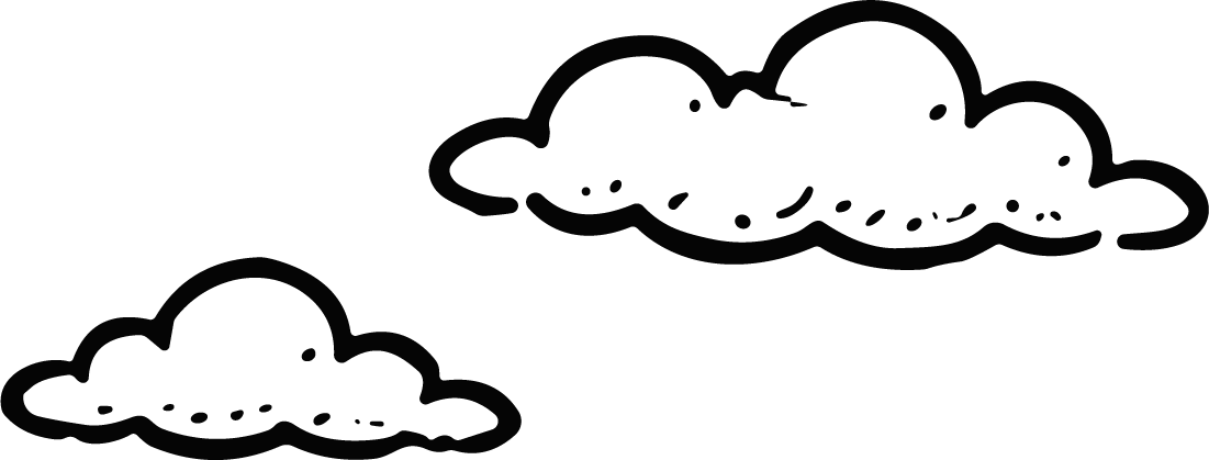 Clouds SVG Simple Outline Vector - Image 1