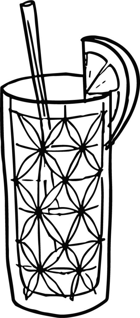 Cocktail Glass SVG Citrus Garnish Vector