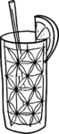 Cocktail Glass SVG Citrus Garnish Vector