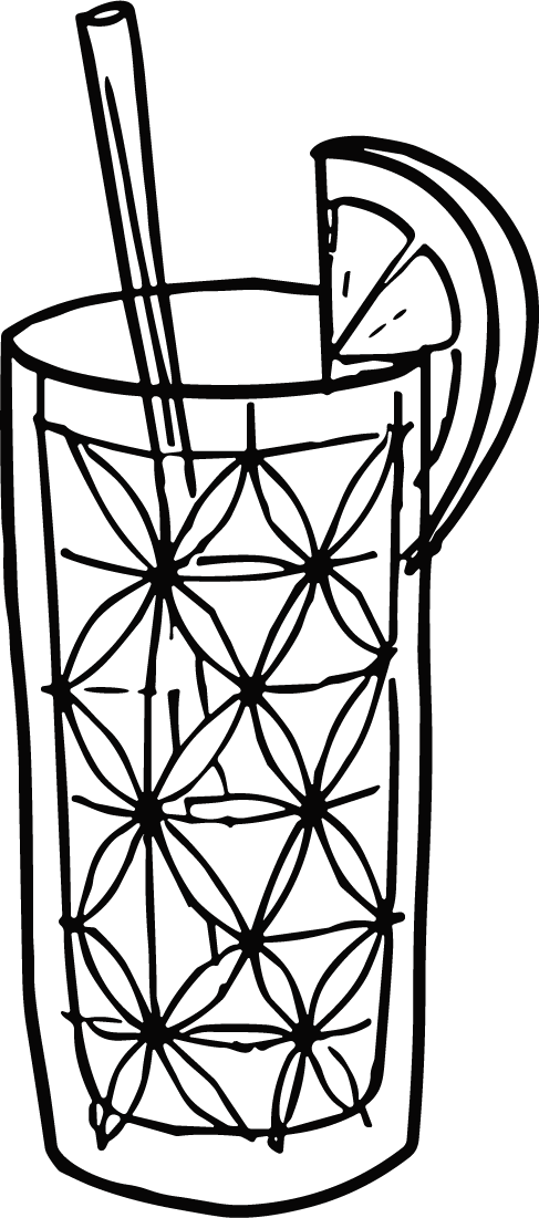 Cocktail Glass SVG Citrus Garnish Vector - Image 1