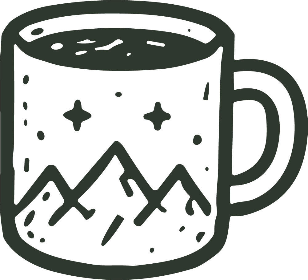Coffee Mug SVG Rustic Outdoor Vector