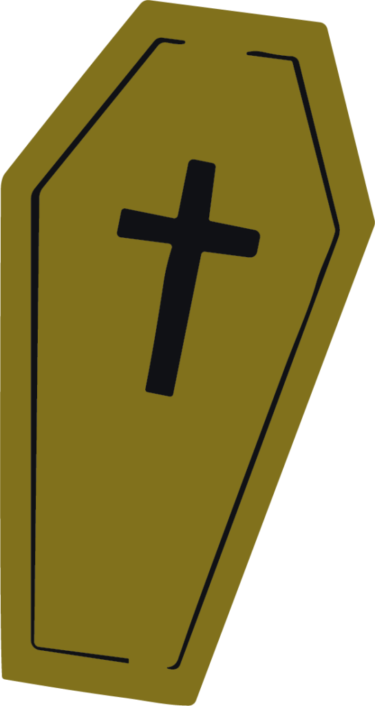 Coffin Cross SVG Somber Gothic Vector