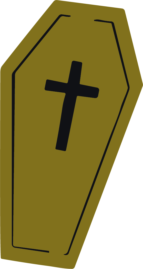 Coffin Cross SVG Somber Gothic Vector - Image 1