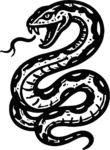 Coiled Snake SVG Bold Tattoo Vector