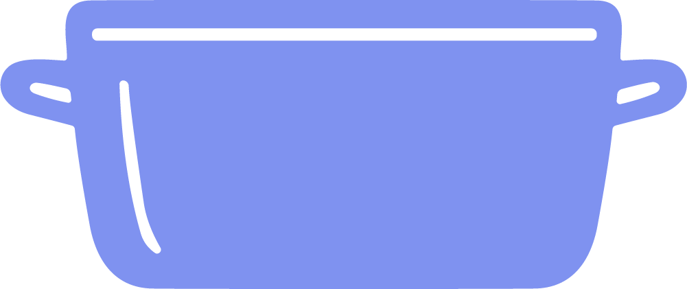Cooking Pot SVG Simple Blue Vector