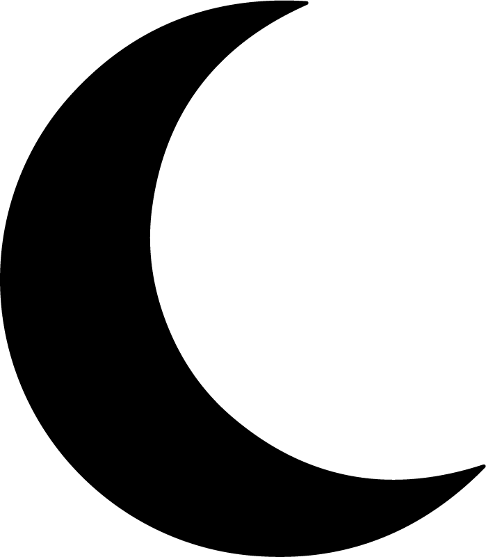 Crescent Moon SVG Bold Silhouette Vector