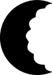 Crescent Moon SVG Bitten Edge Vector