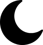 Crescent Moon SVG Bold Silhouette Vector