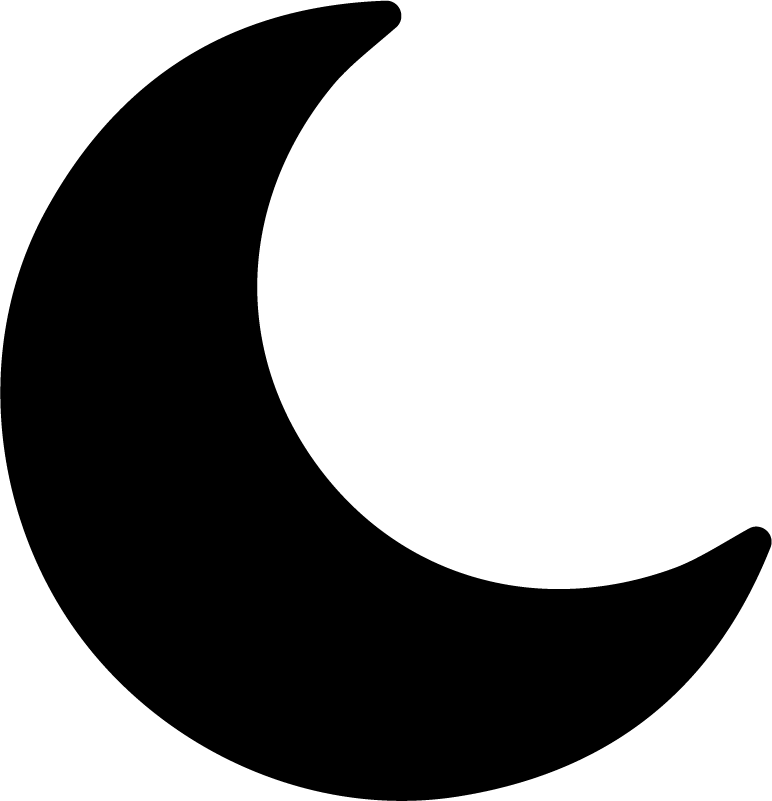 Crescent Moon SVG Bold Silhouette Vector