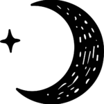 Crescent Moon SVG Starry Night Vector