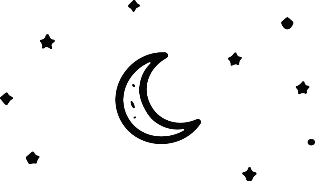 Crescent Moon Stars SVG Whimsical Night Sky Vector