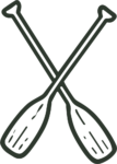 Crossed Paddles SVG Bold Outline Vector