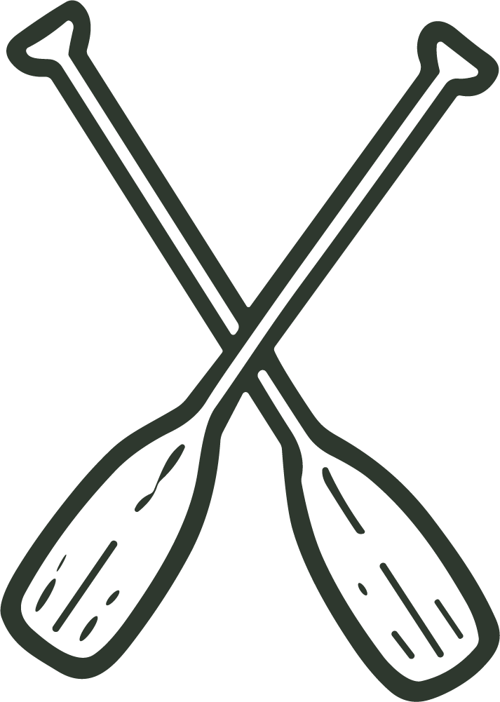 Crossed Paddles SVG Bold Outline Vector