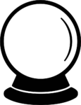 Crystal Ball SVG Bold Silhouette Vector