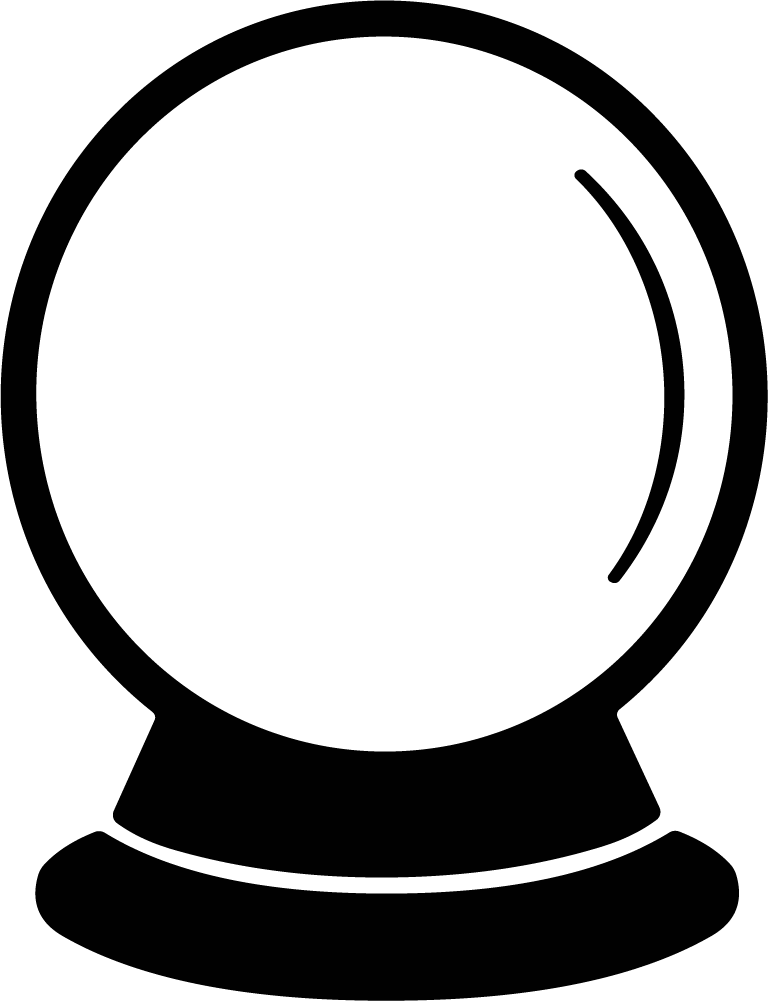 Crystal Ball SVG Bold Silhouette Vector