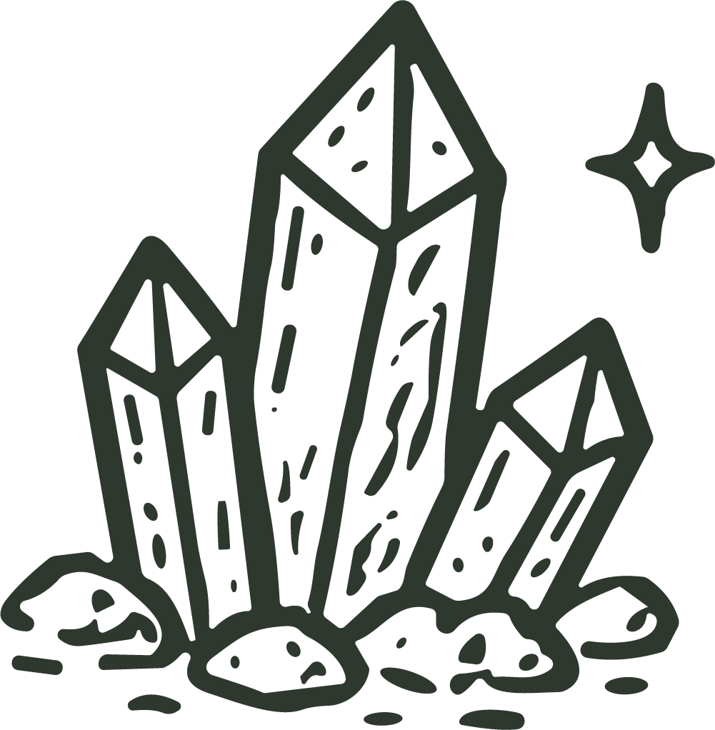 Crystal Cluster SVG Sketchy Outline Vector