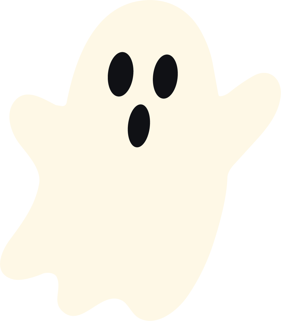 Cute Ghost SVG Spooky Whimsical Vector - Image 1
