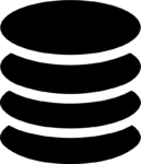 Database Icon SVG Stacked Layers Vector