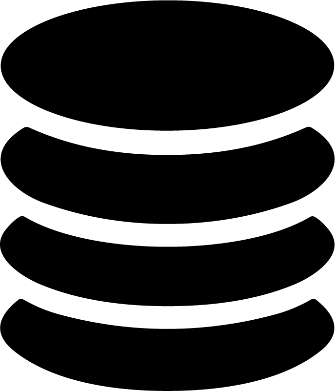 Database Icon SVG Stacked Layers Vector