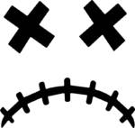 Dead Face SVG Stitched Grin Vector
