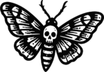 Death’s Head Moth SVG Gothic Skull Vector
