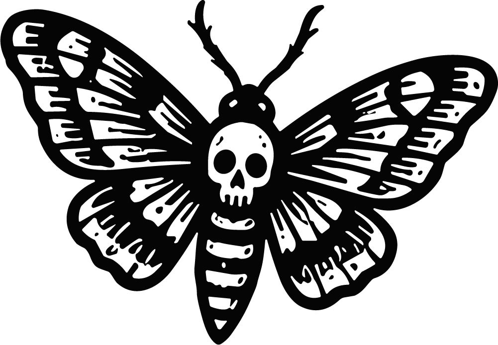 Death's Head Moth SVG Gothic Skull Vector