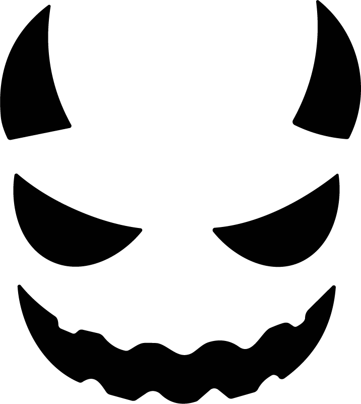 Devil Face SVG Sinister Silhouette Vector