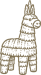 Donkey Pinata SVG Festive Outline Vector