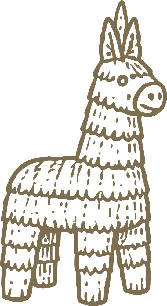 Donkey Pinata SVG Festive Outline Vector