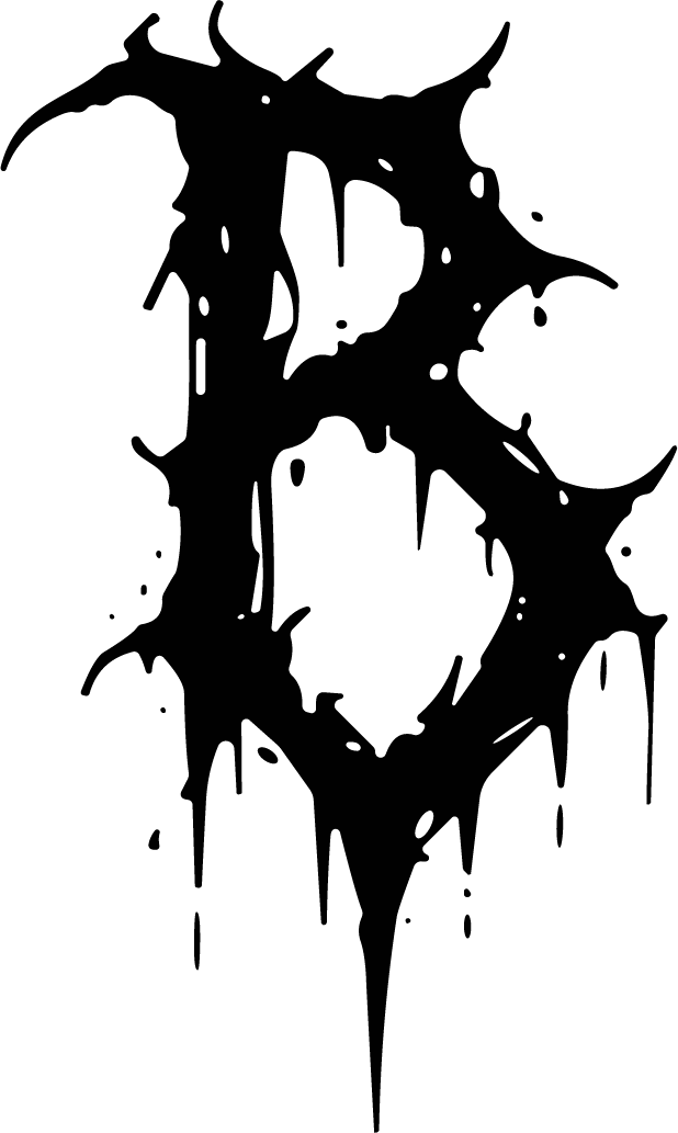 Dripping Letter B SVG Horror Grunge Vector - Image 1