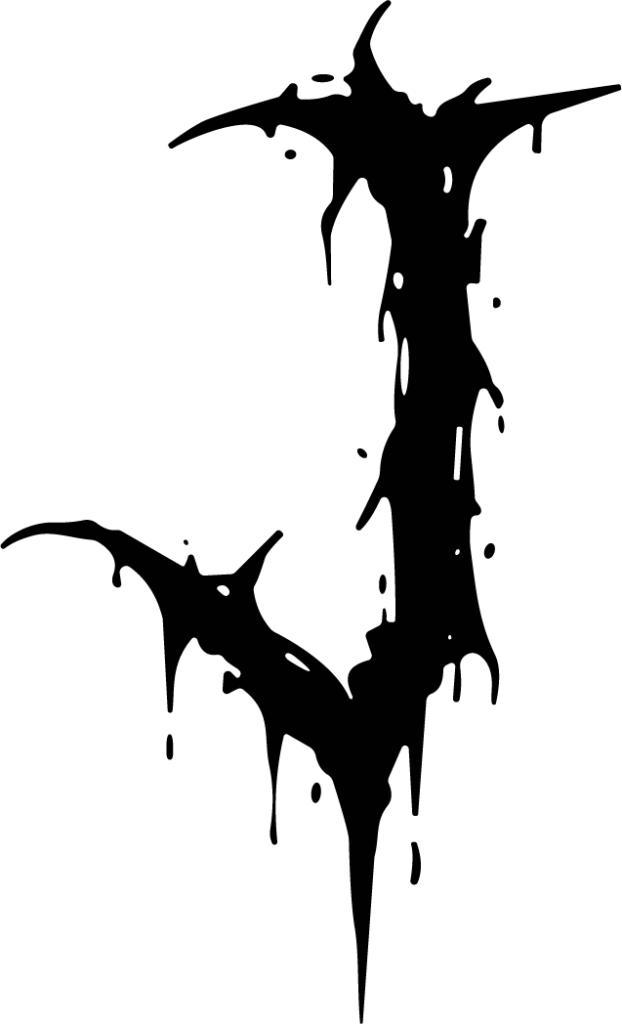 Dripping Letter J SVG Eerie Grunge Vector