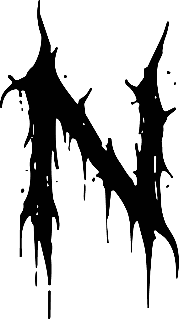 Dripping Letter N SVG Eerie Drip Vector