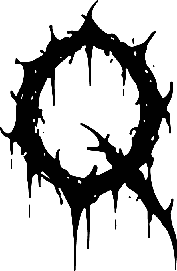 Dripping Letter O SVG Grunge Horror Vector