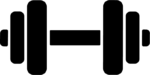 Dumbbell SVG Bold Silhouette Vector