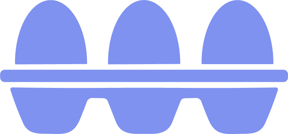 Egg Carton SVG Simple Flat Icon Vector